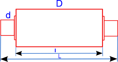 Чертеж схема длинного опорного ролика подачи кромкофрезерного станка